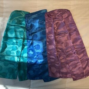 Vintage Morsly Scarf 100% acetate made in Japan set of three